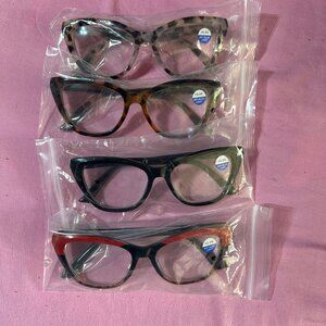 NEW 4 Pair Women's Reading Glasses / Readers  +2.00